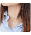 Heart Cage Shaped Silver Necklace SPE-5448